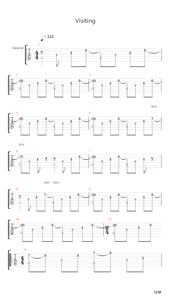 Visiting吉他谱
