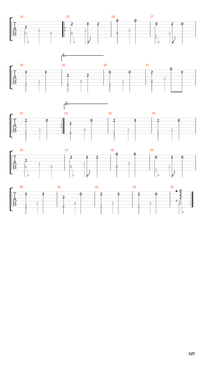 Air from Mozart's Sonata in A Major吉他谱