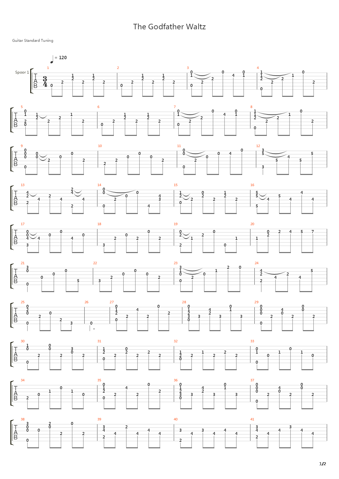 The Godfather(教父) - The Godfather Waltz吉他谱