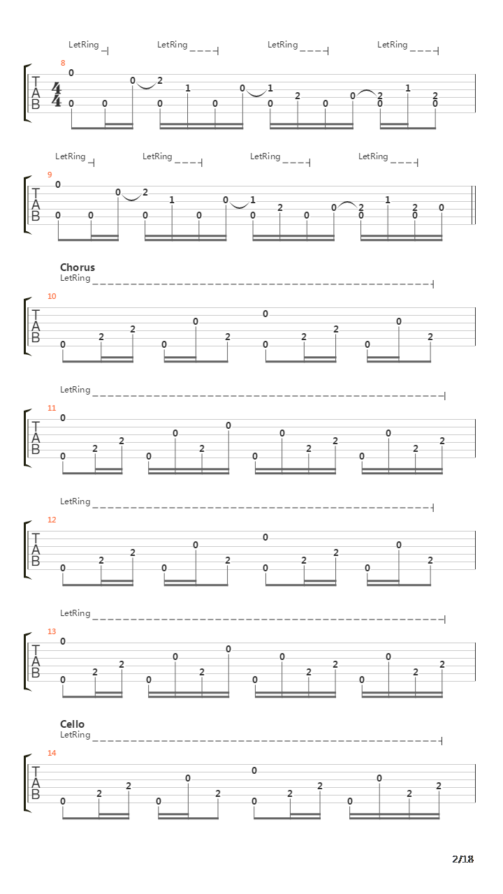 Cello Song吉他谱