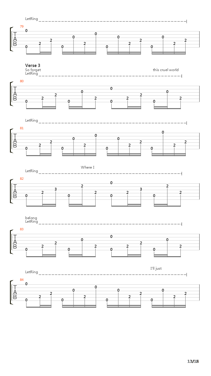 Cello Song吉他谱