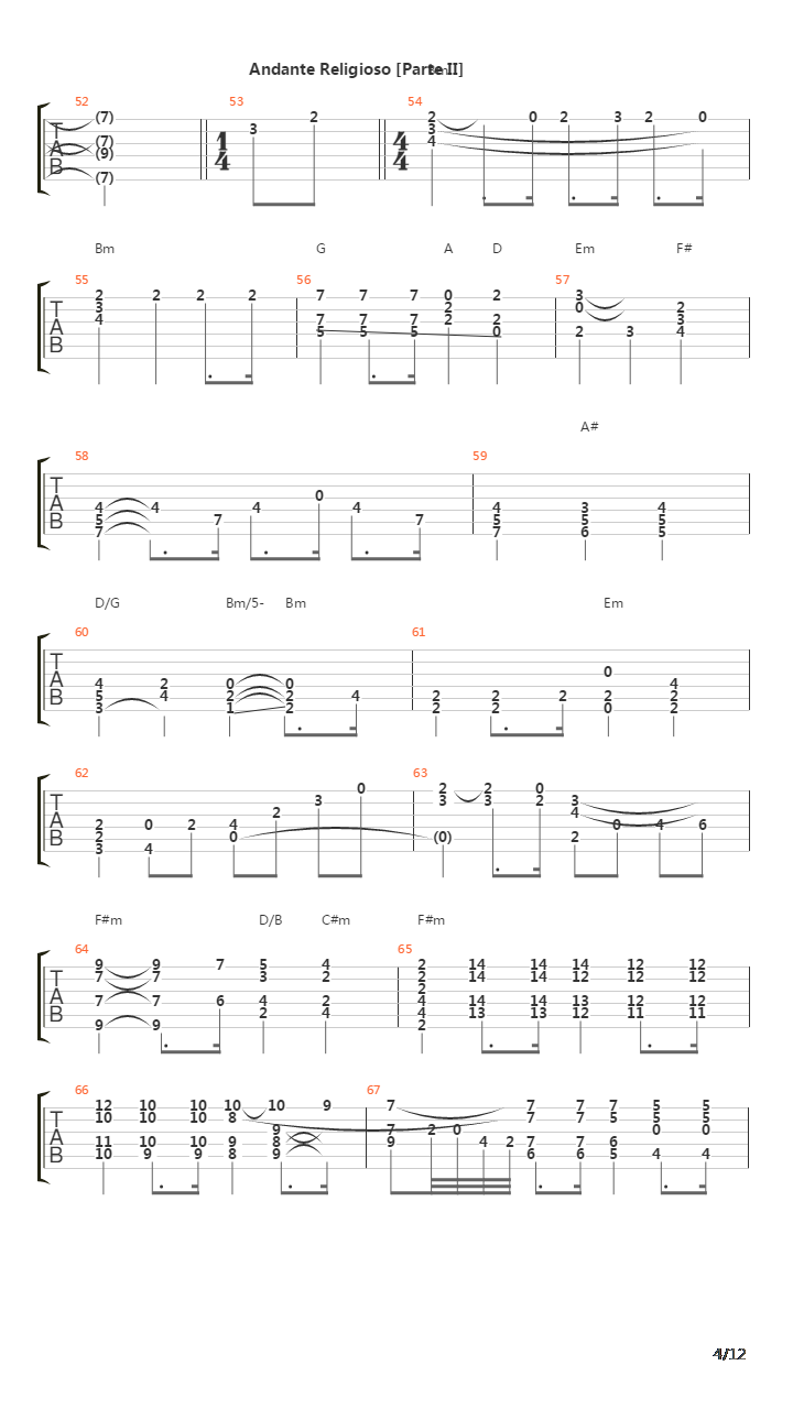 La Catedral吉他谱