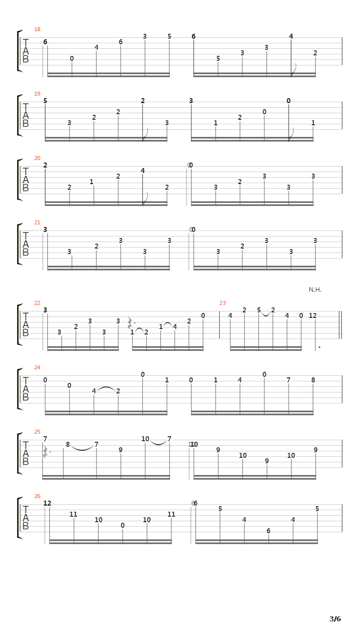 Study E Major吉他谱