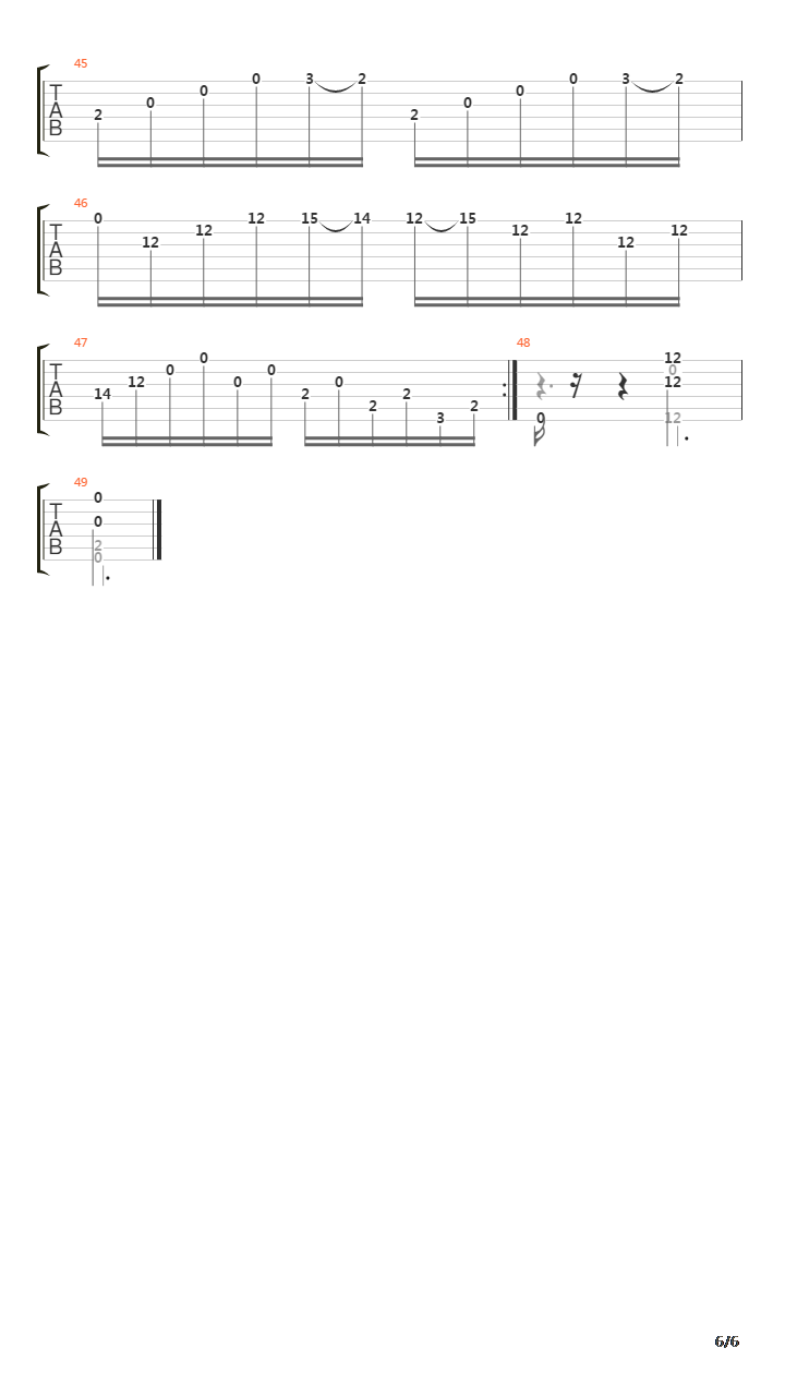 Study E Major吉他谱