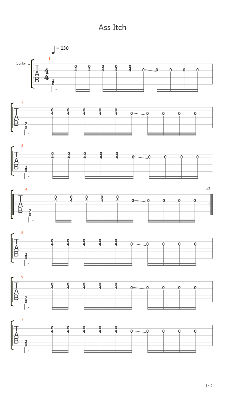 Ass Itch吉他谱