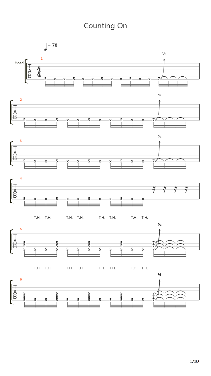 Counting On Me吉他谱