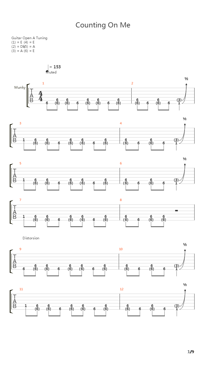 Counting On Me吉他谱