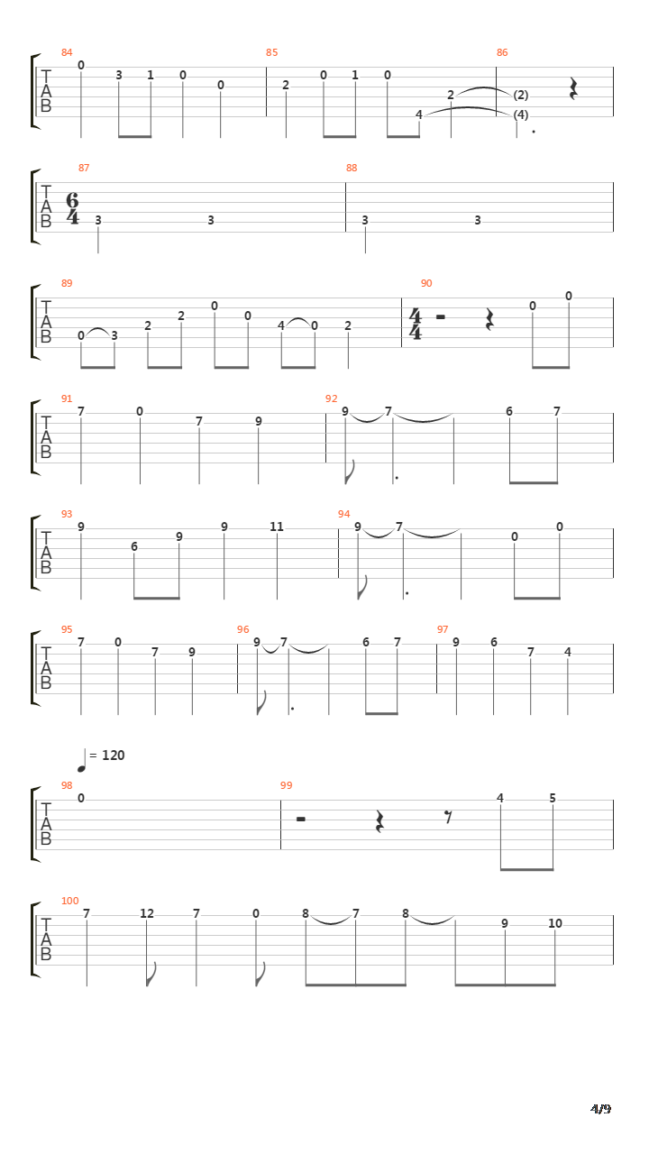 Pacific Coast Highway吉他谱