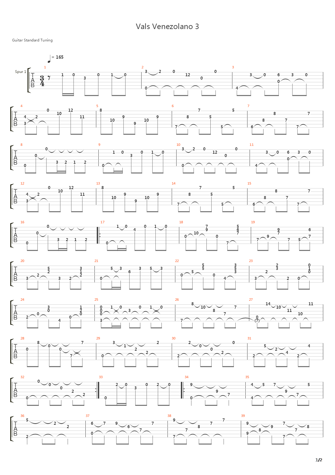 Vals Venezolano No3吉他谱