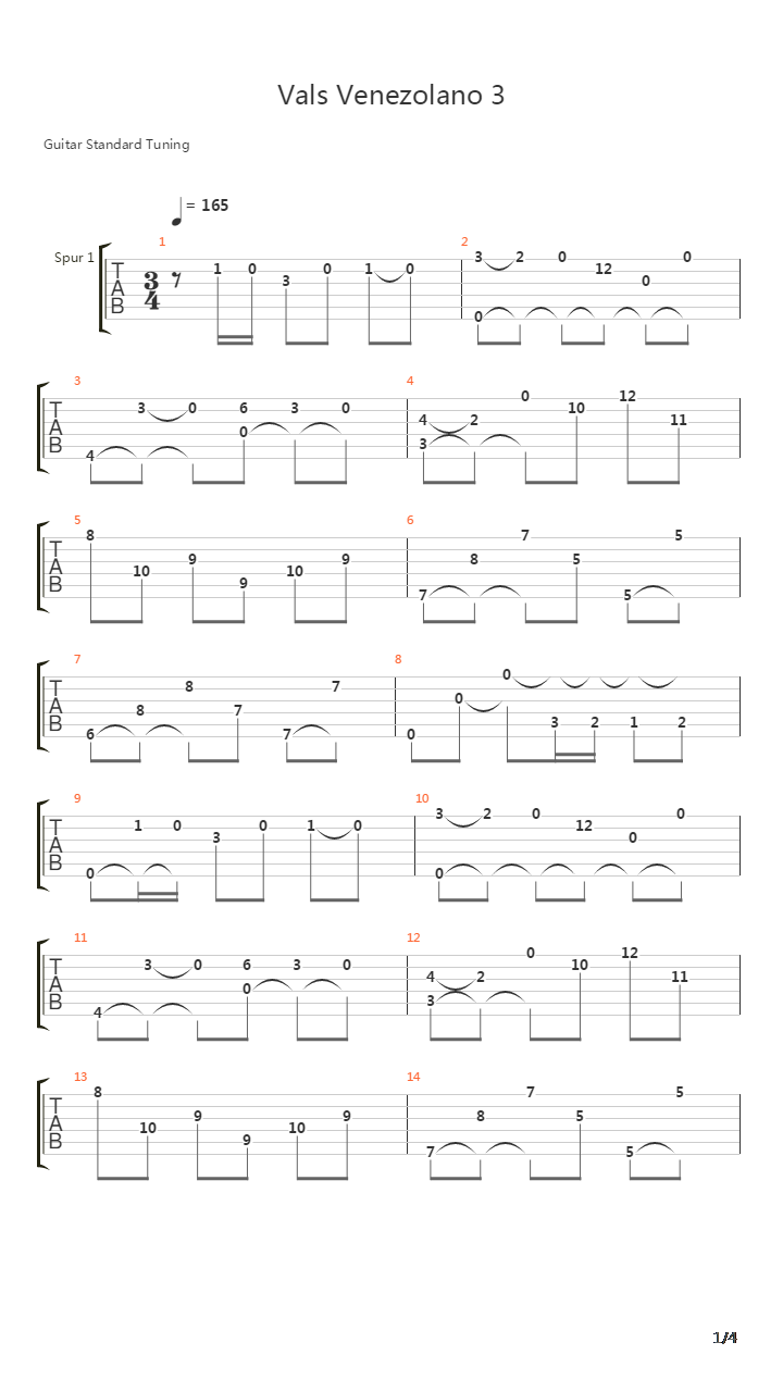 Vals Venezolano No3吉他谱
