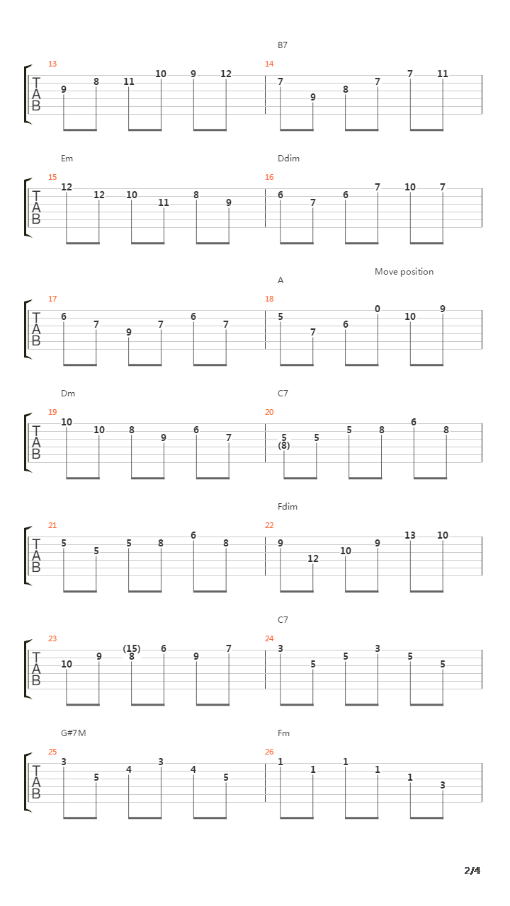 4 Saisons Automne Op8 N3吉他谱