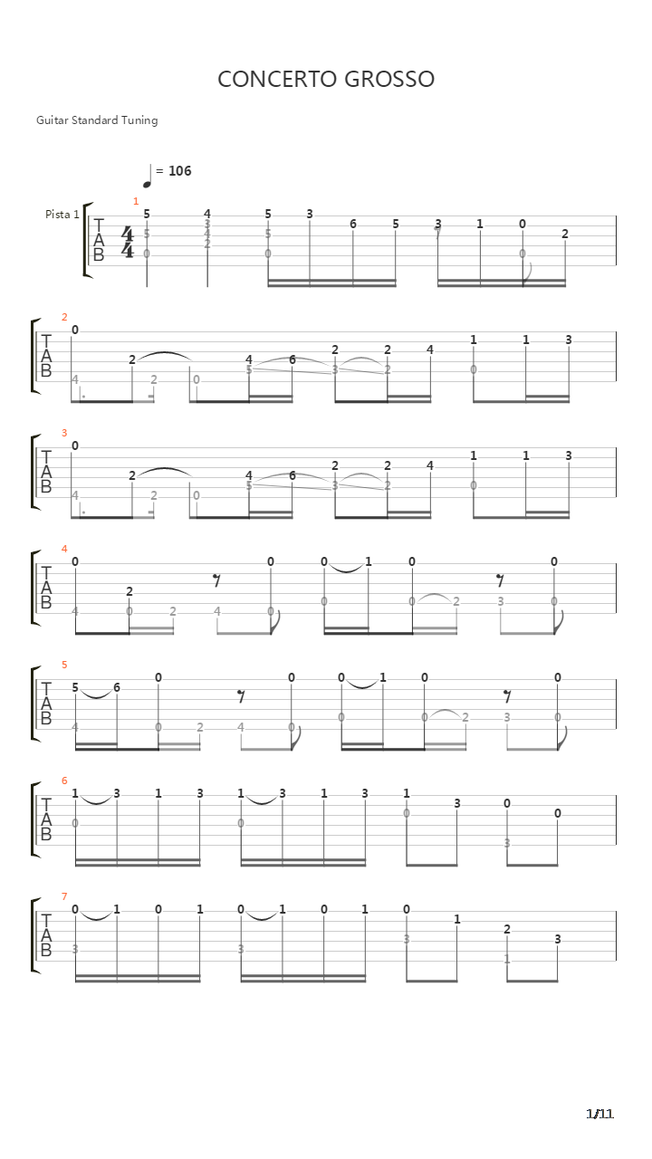 Concerto Grosso Op3 N8吉他谱