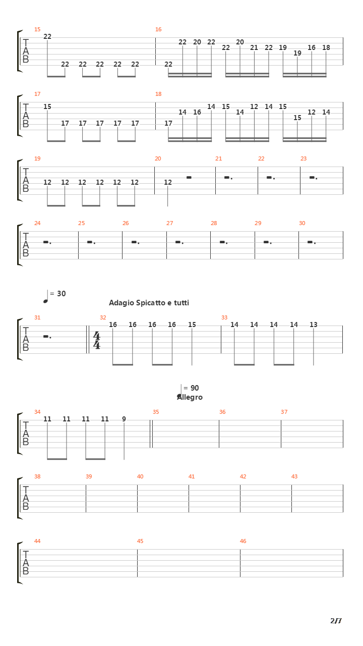 Concerto Grosso Op3 N11 Primer Movimiento吉他谱