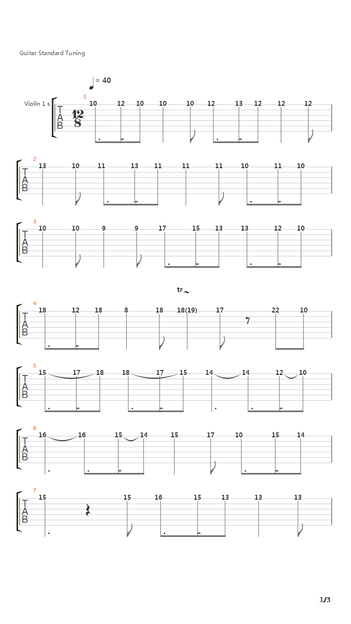 Concerto Grosso Op3 N11 Segundo Movimiento吉他谱