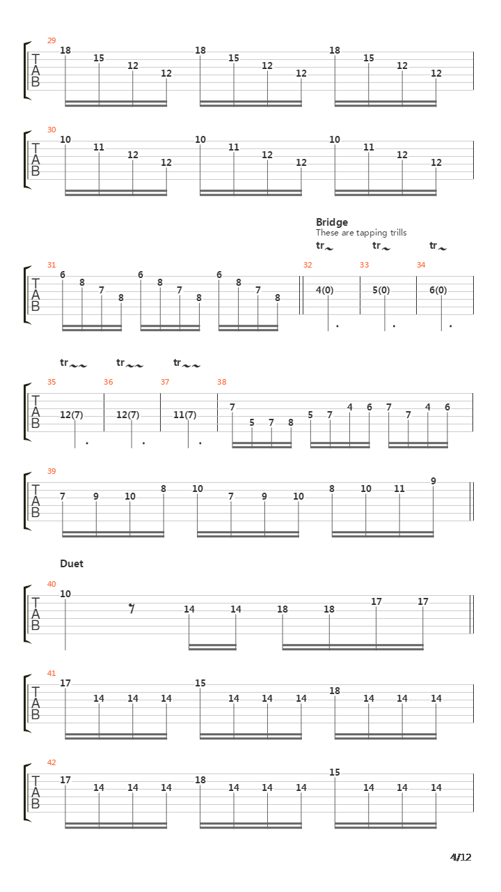 The Four Seasons Summer吉他谱