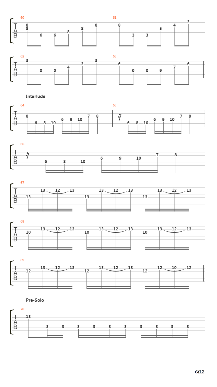 The Four Seasons Summer吉他谱