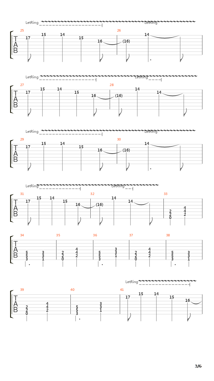 Falling Away From Me吉他谱