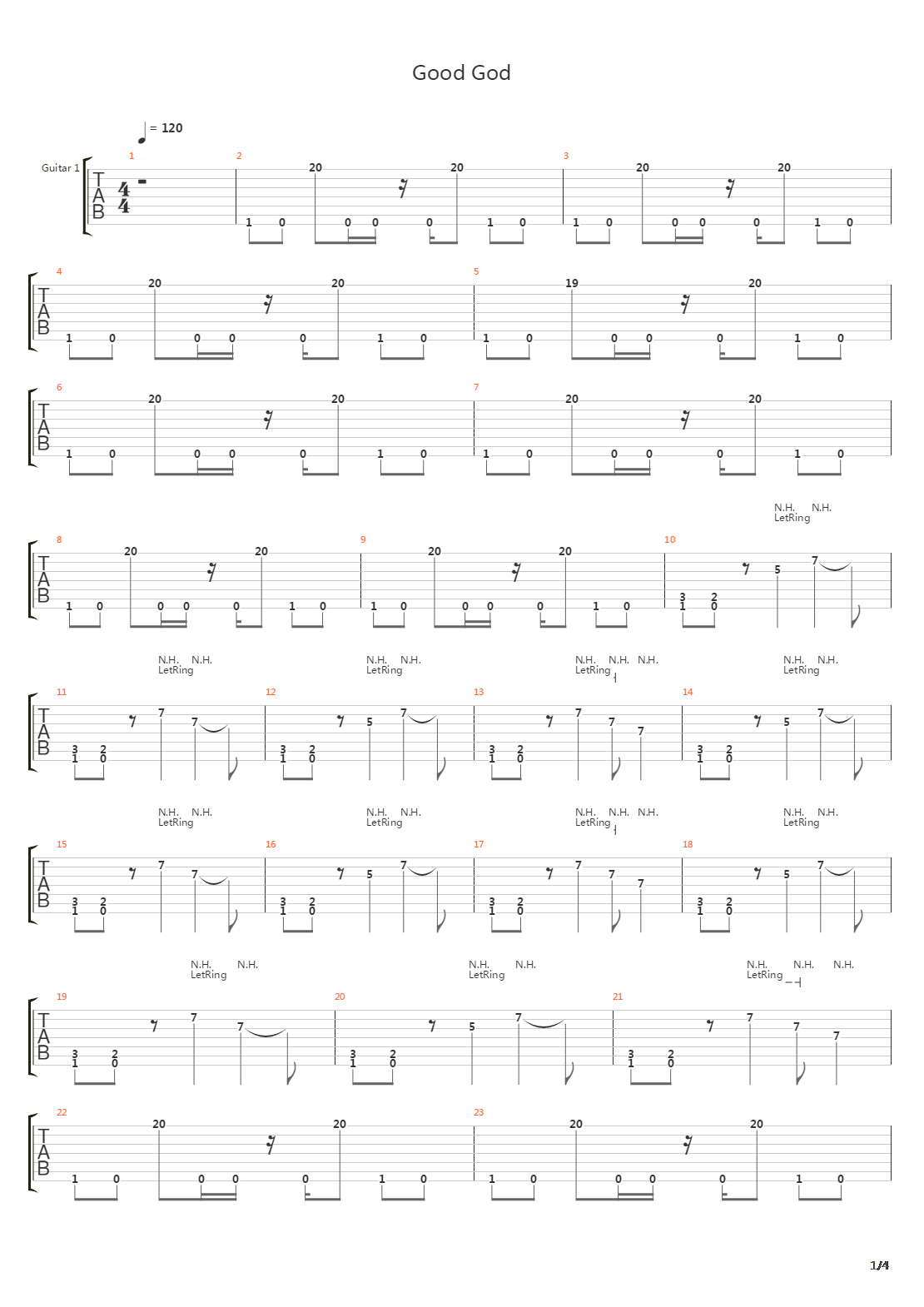 Good God吉他谱