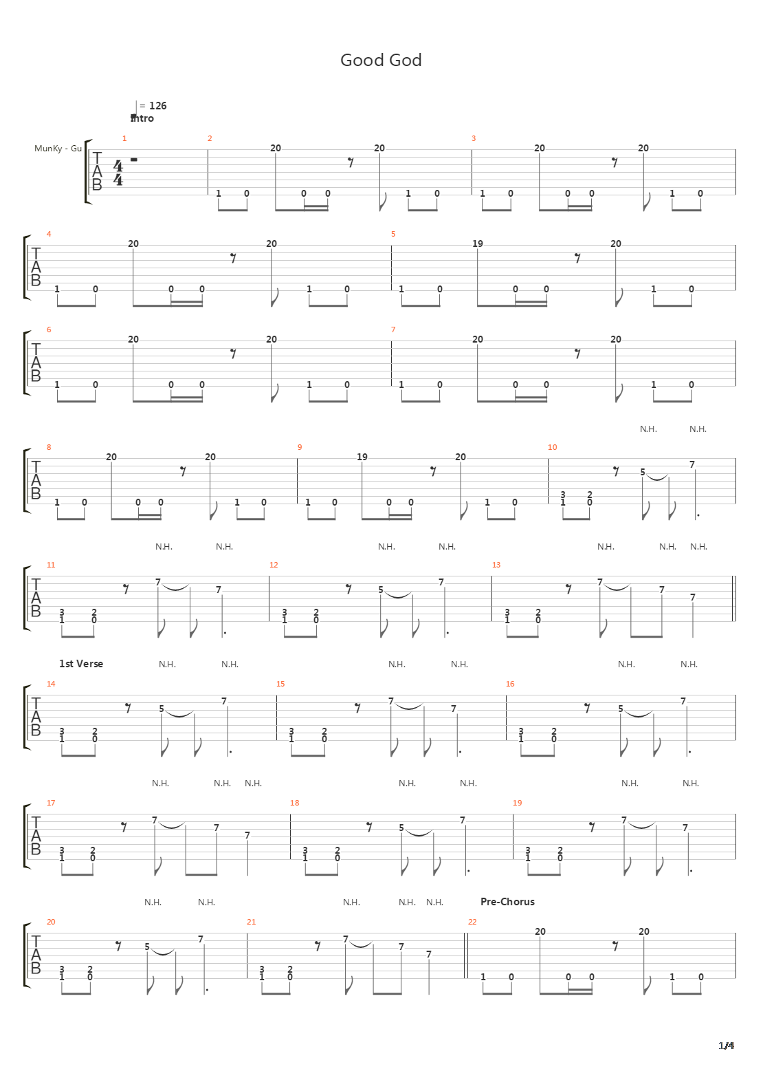 Good God吉他谱