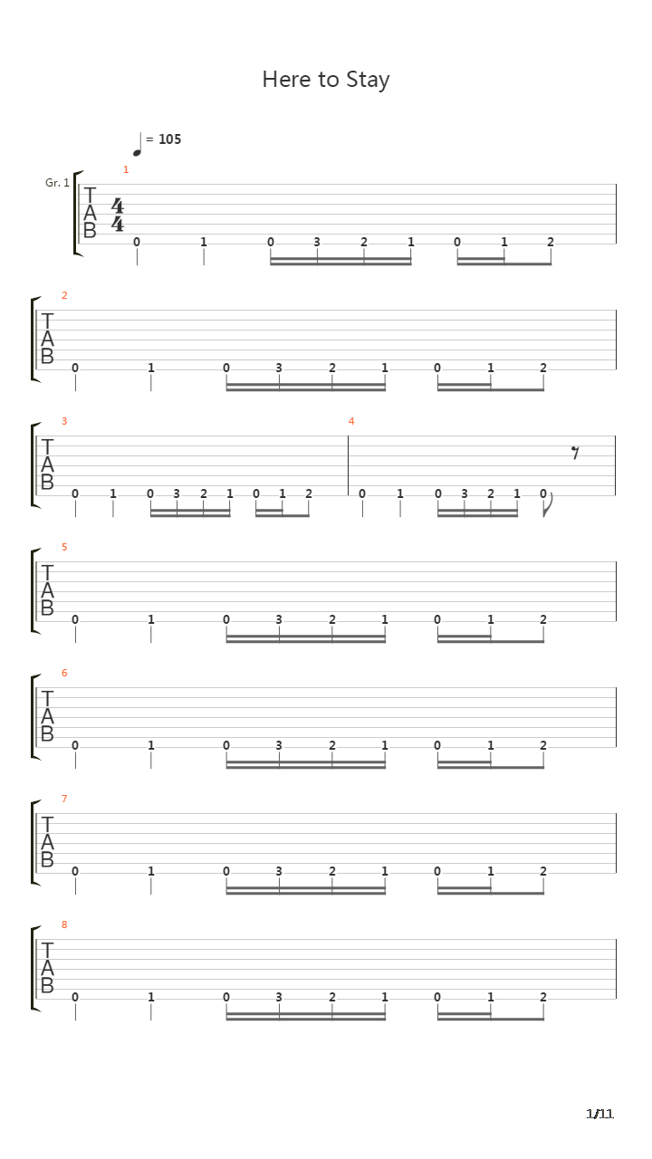 Here To Stay吉他谱