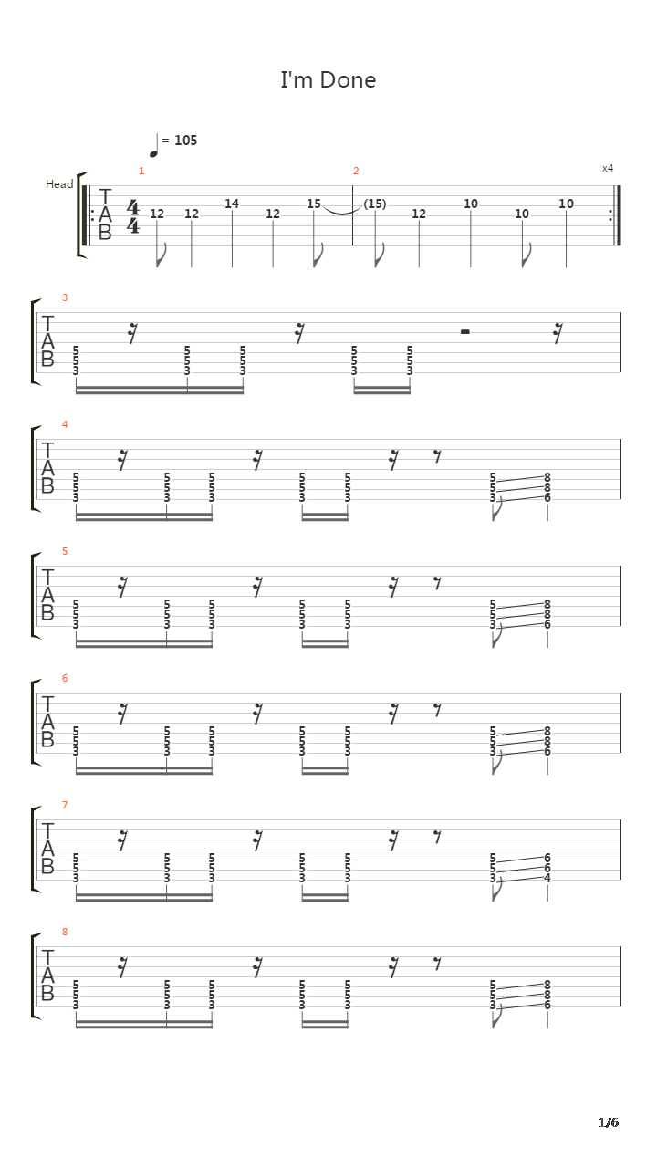 Im Done吉他谱