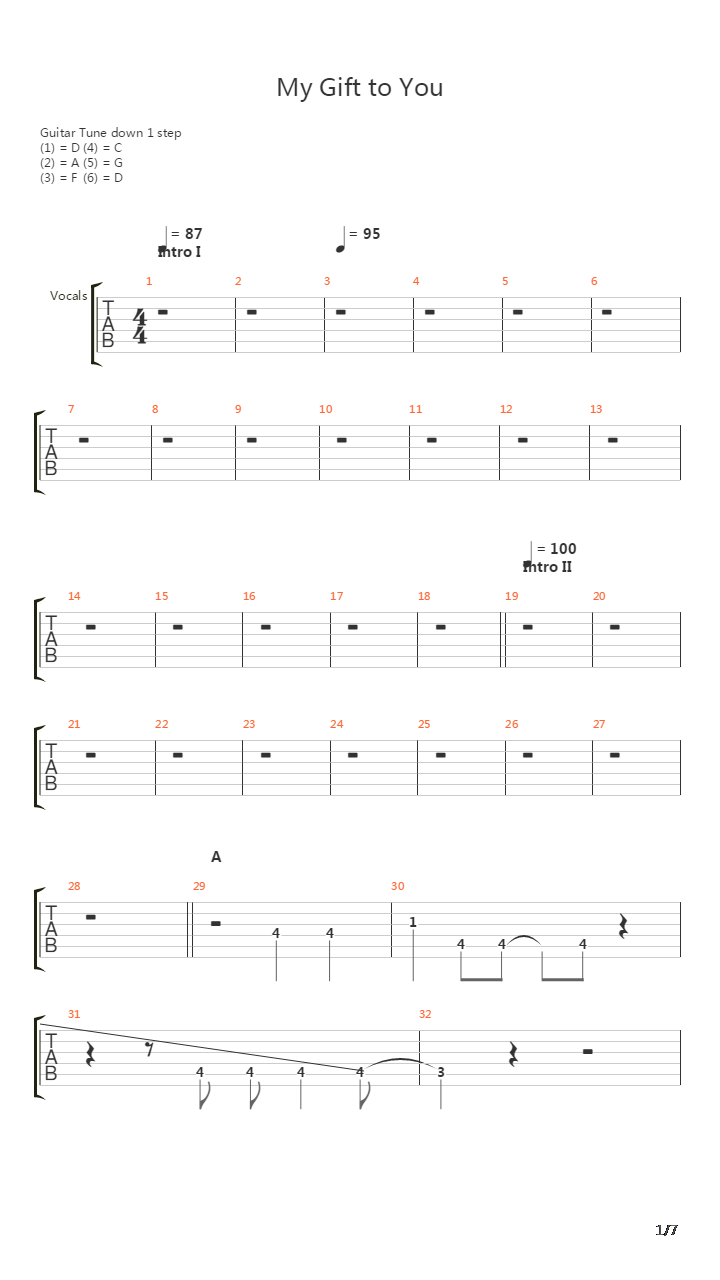 My Gift To You吉他谱