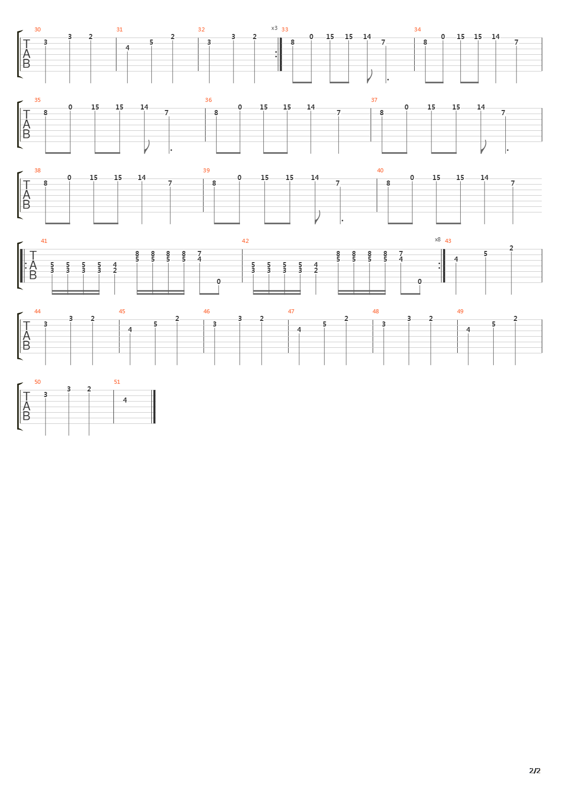 No吉他谱