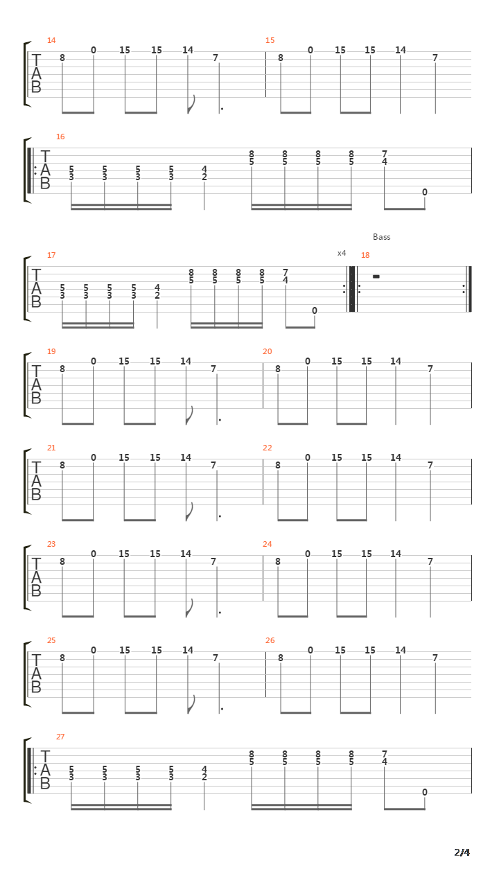 No吉他谱