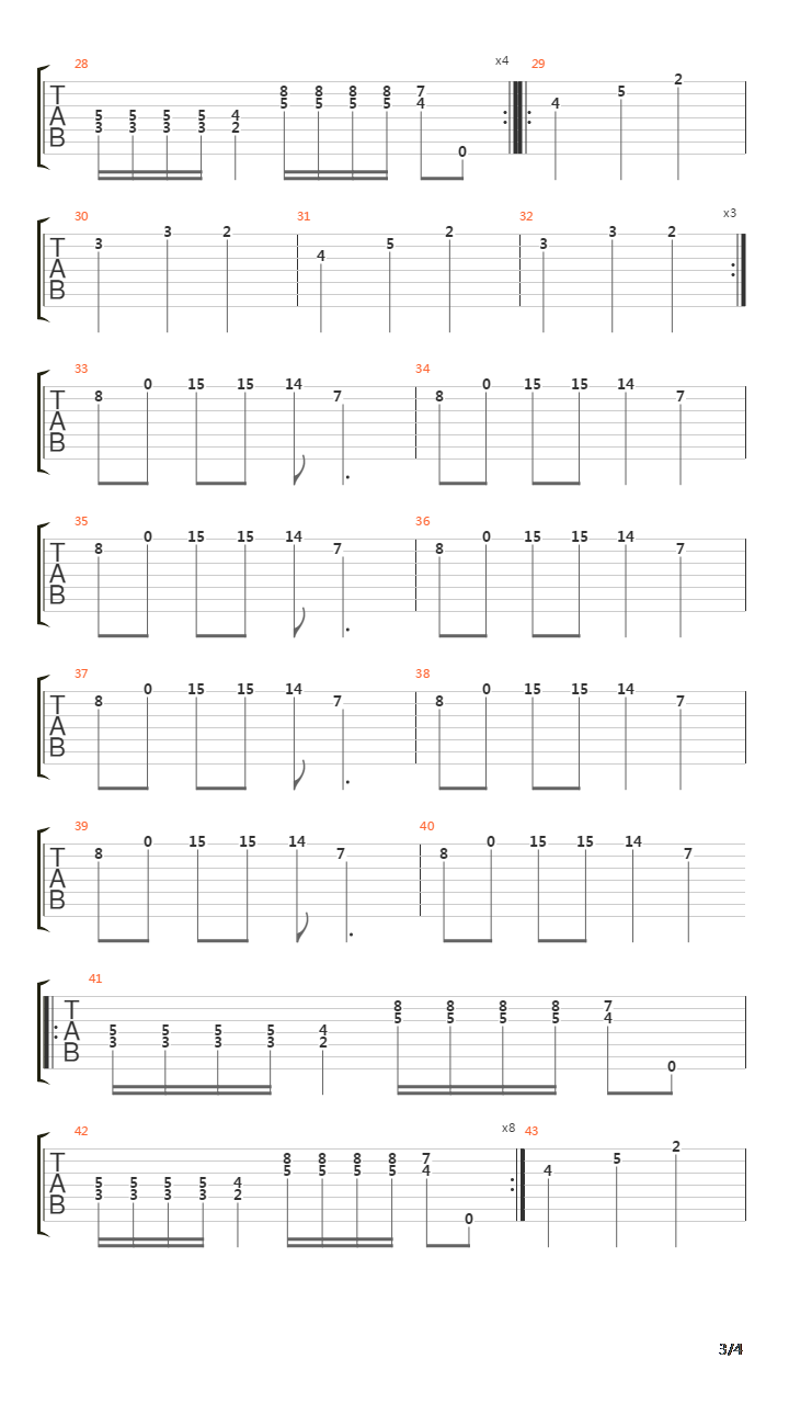 No吉他谱