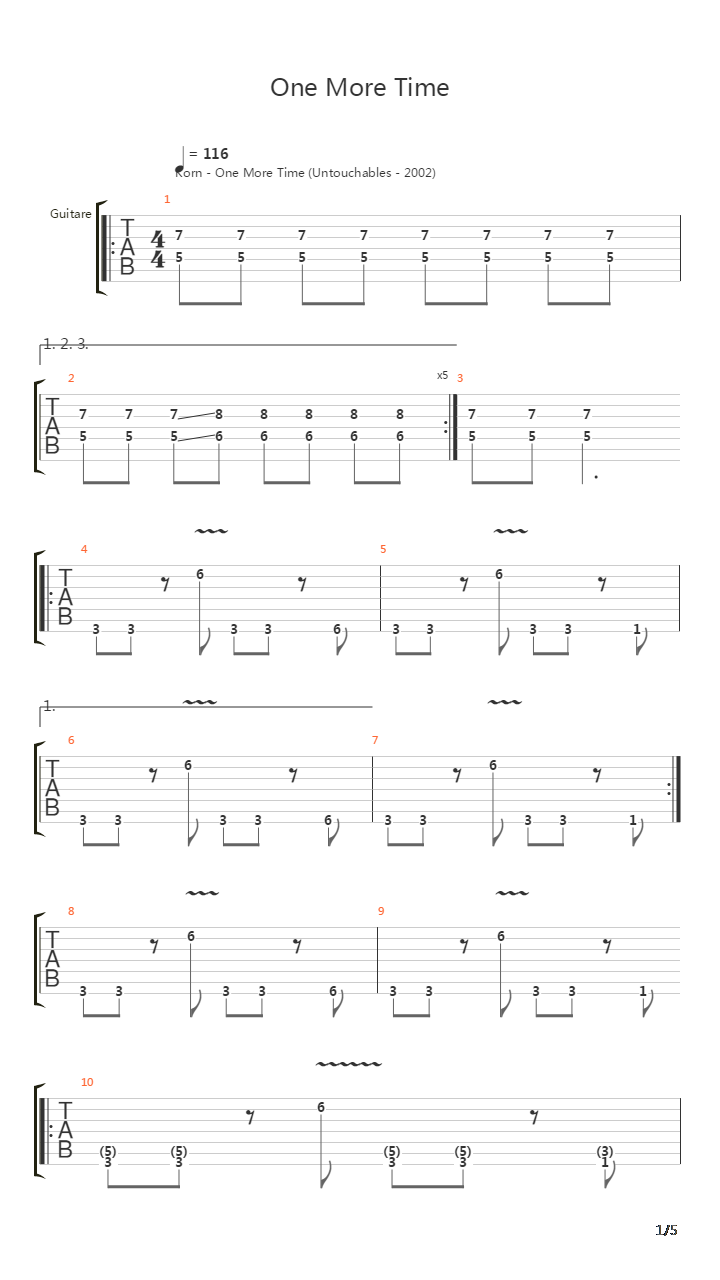 One More Time吉他谱