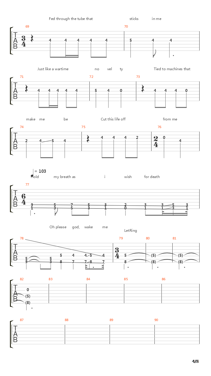 One吉他谱