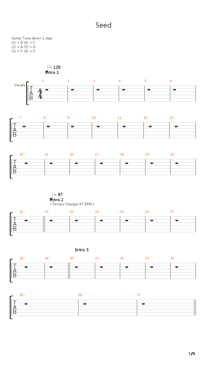 Seed吉他谱