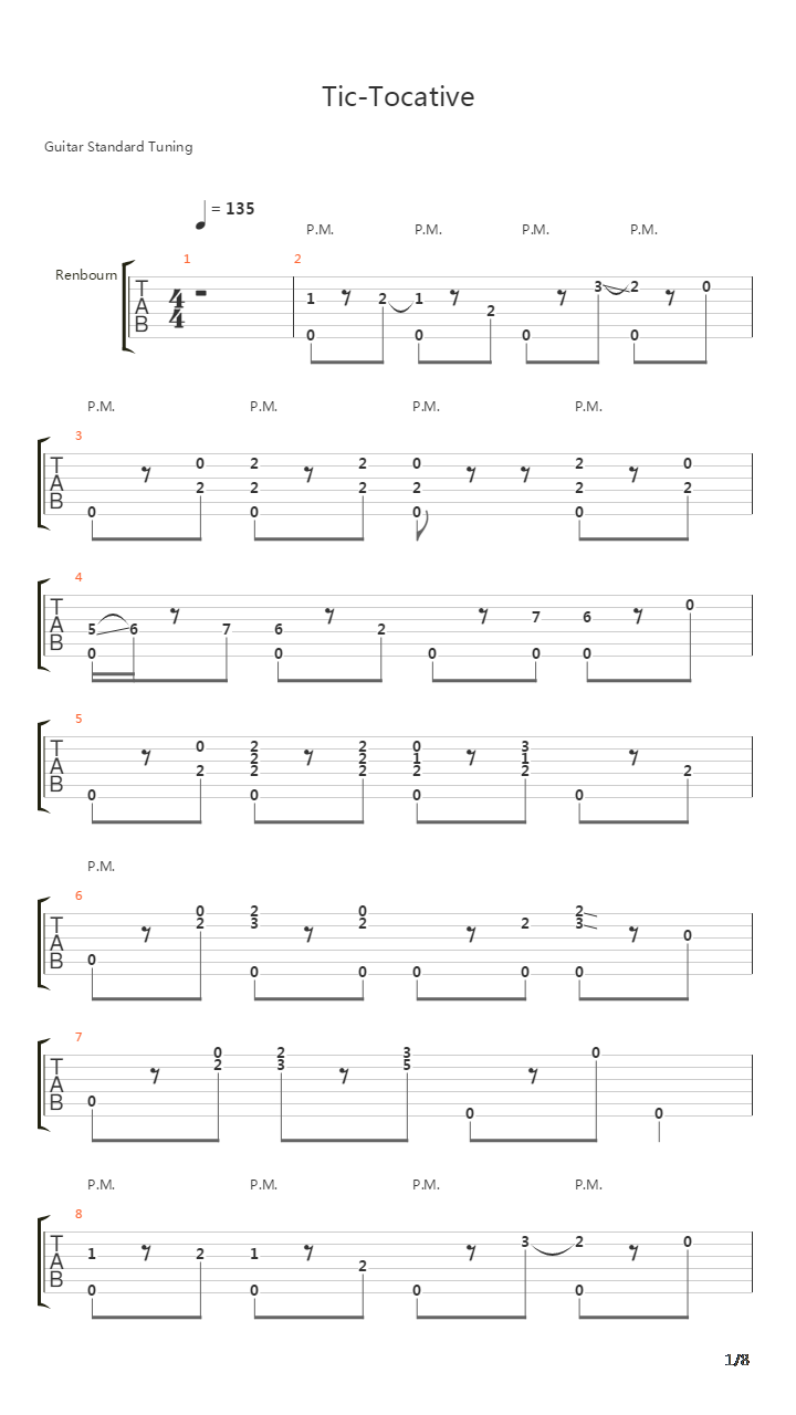 Tic-tocative吉他谱