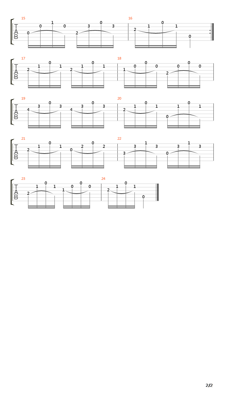 Aguado - Etude N 2 Metodo De Guitarra - First Part吉他谱