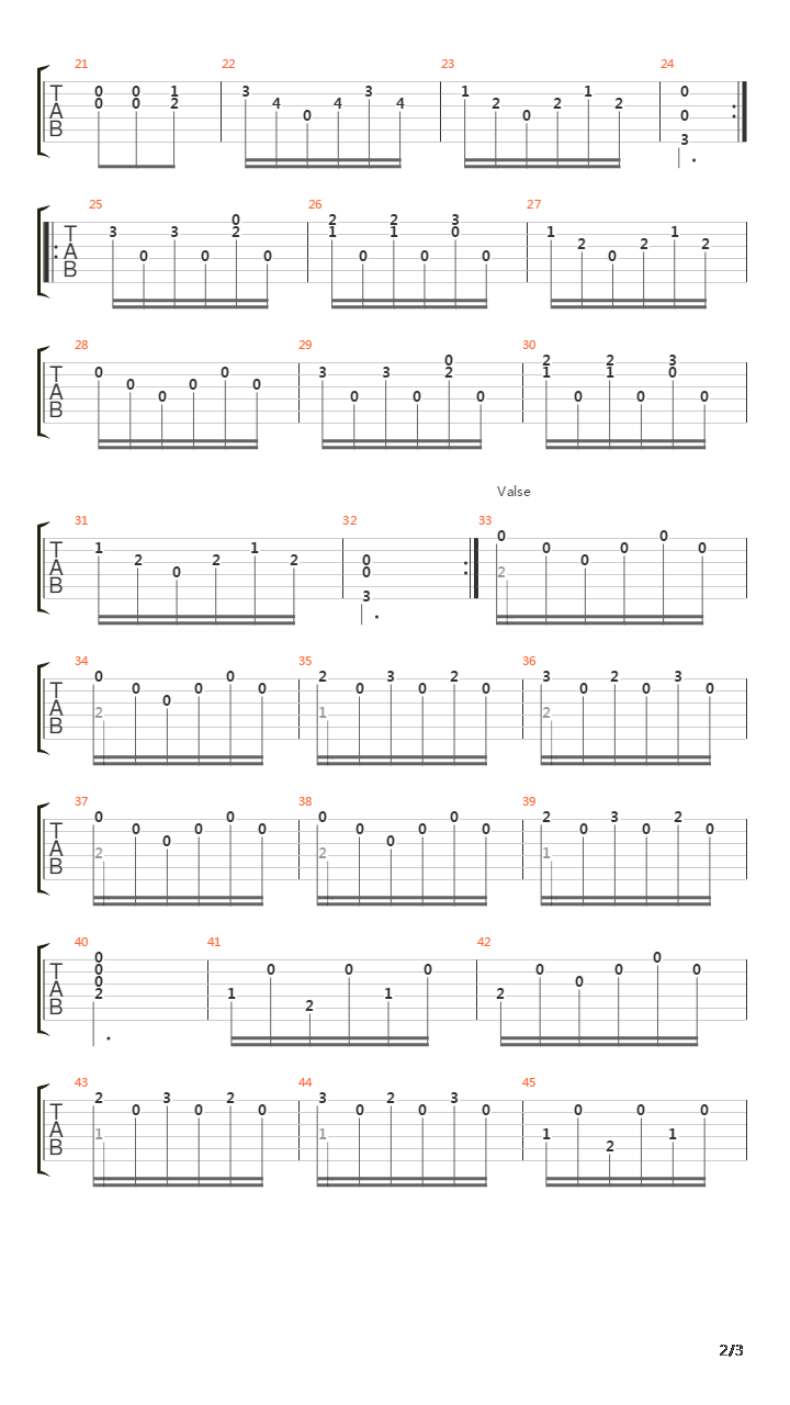 Valse And Trio In E Minor吉他谱