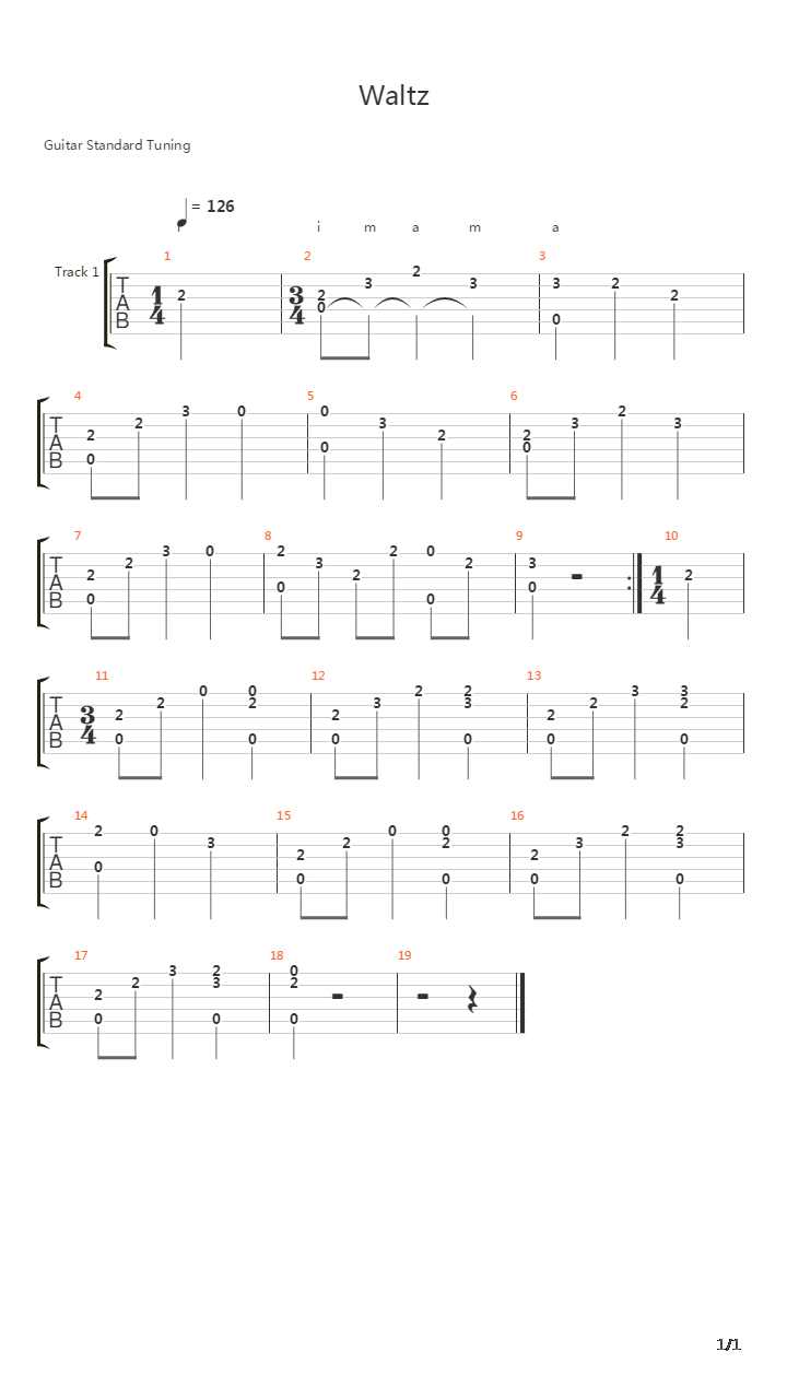Warltz吉他谱