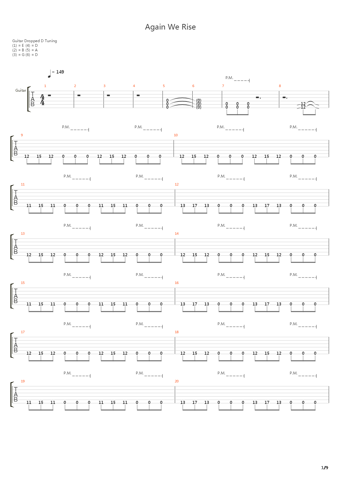 Again We Rise吉他谱