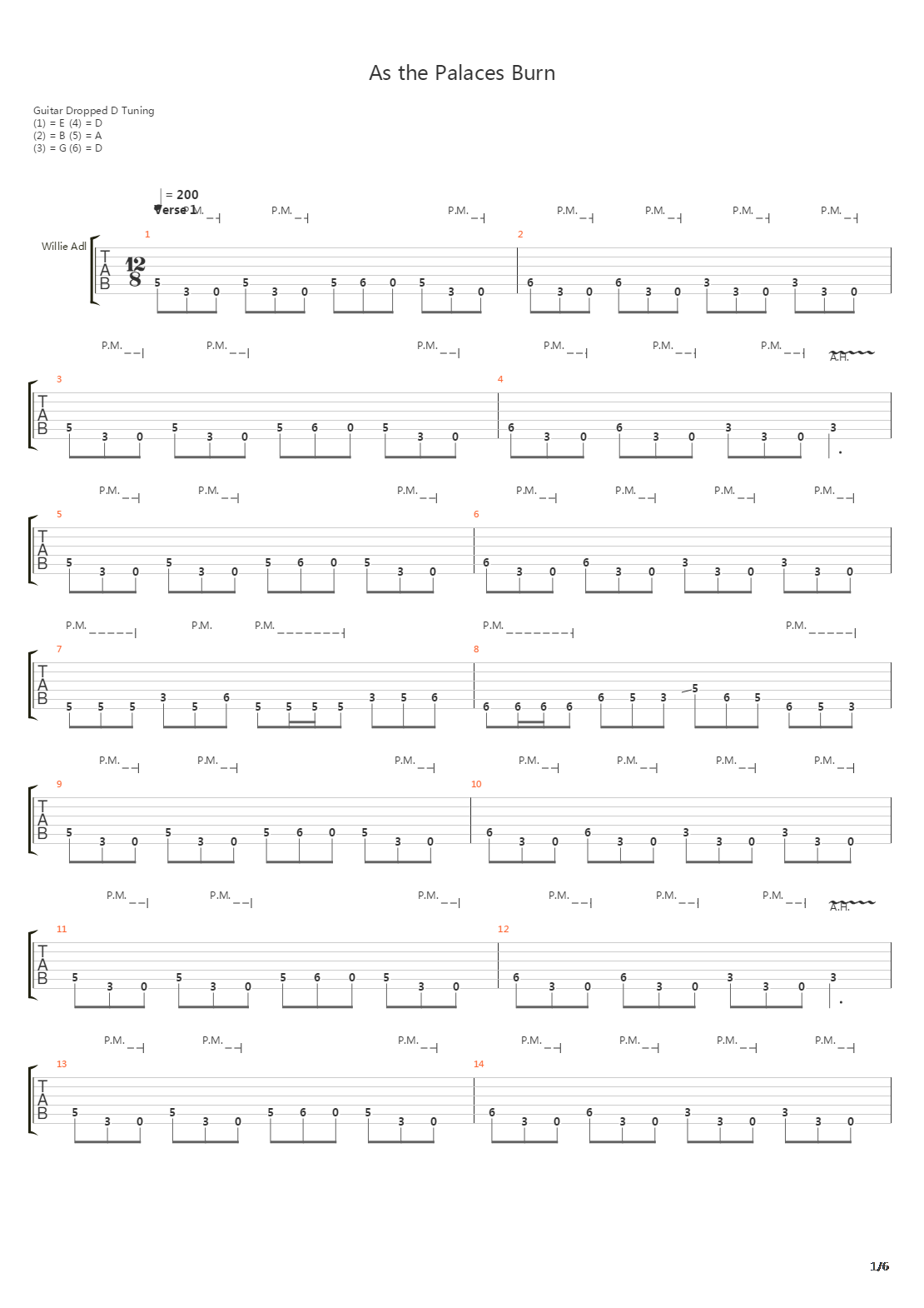 As The Palaces Burn吉他谱