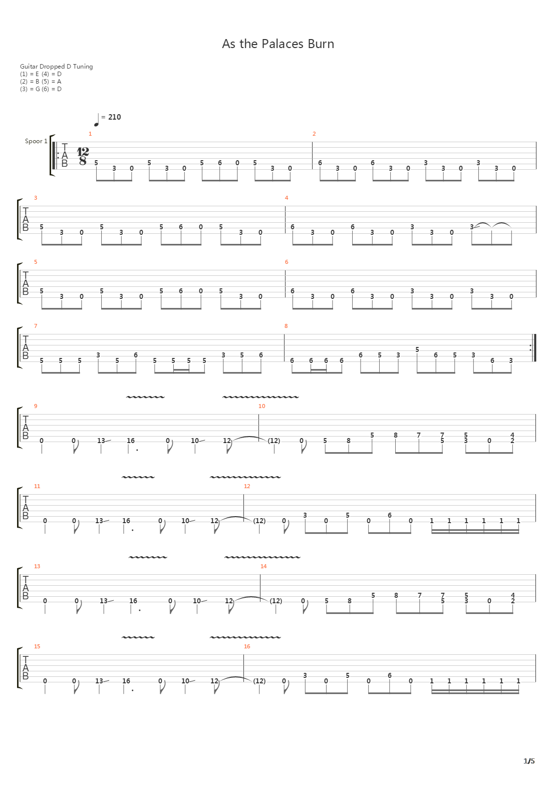 As The Palaces Burn吉他谱