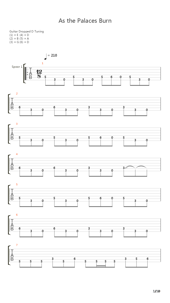 As The Palaces Burn吉他谱