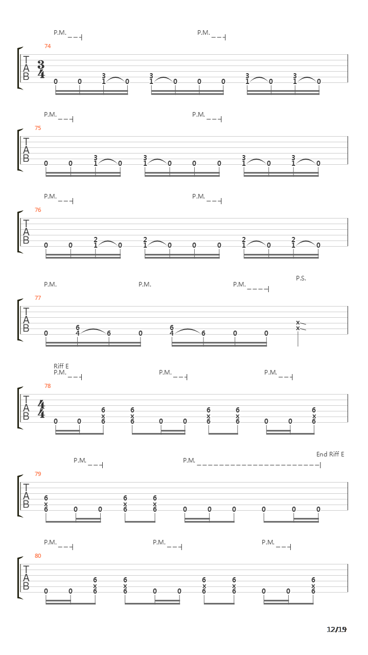 Beating On Deaths Door吉他谱