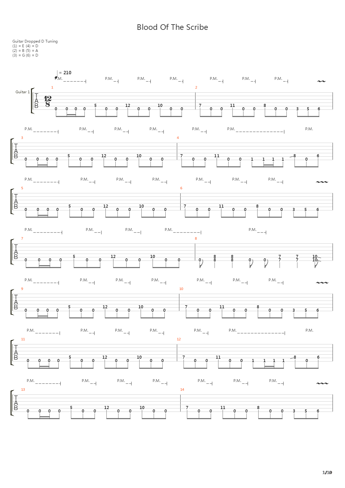 Blood Of The Scribe吉他谱