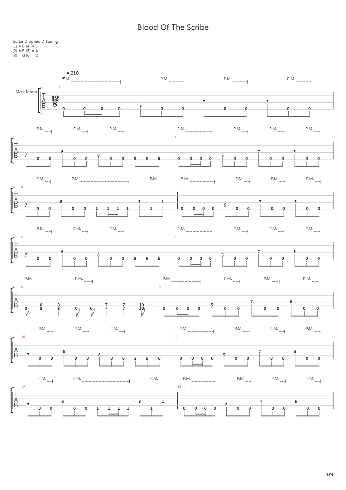 Blood Of The Scribe吉他谱