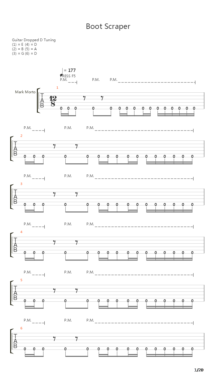 Boot Scraper吉他谱