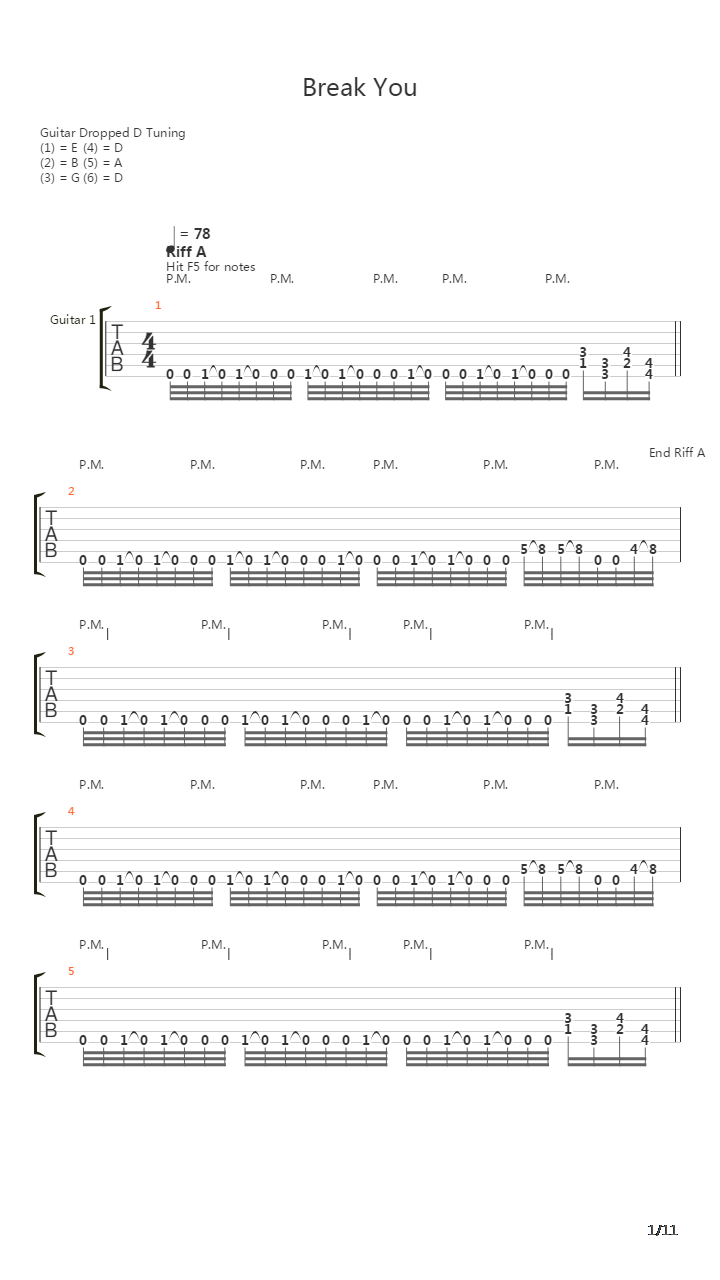 Break You吉他谱