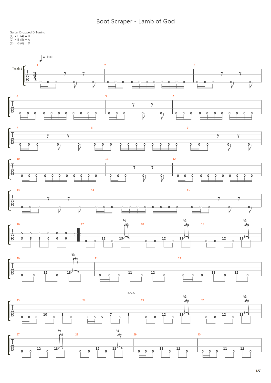 Boot Scraper吉他谱