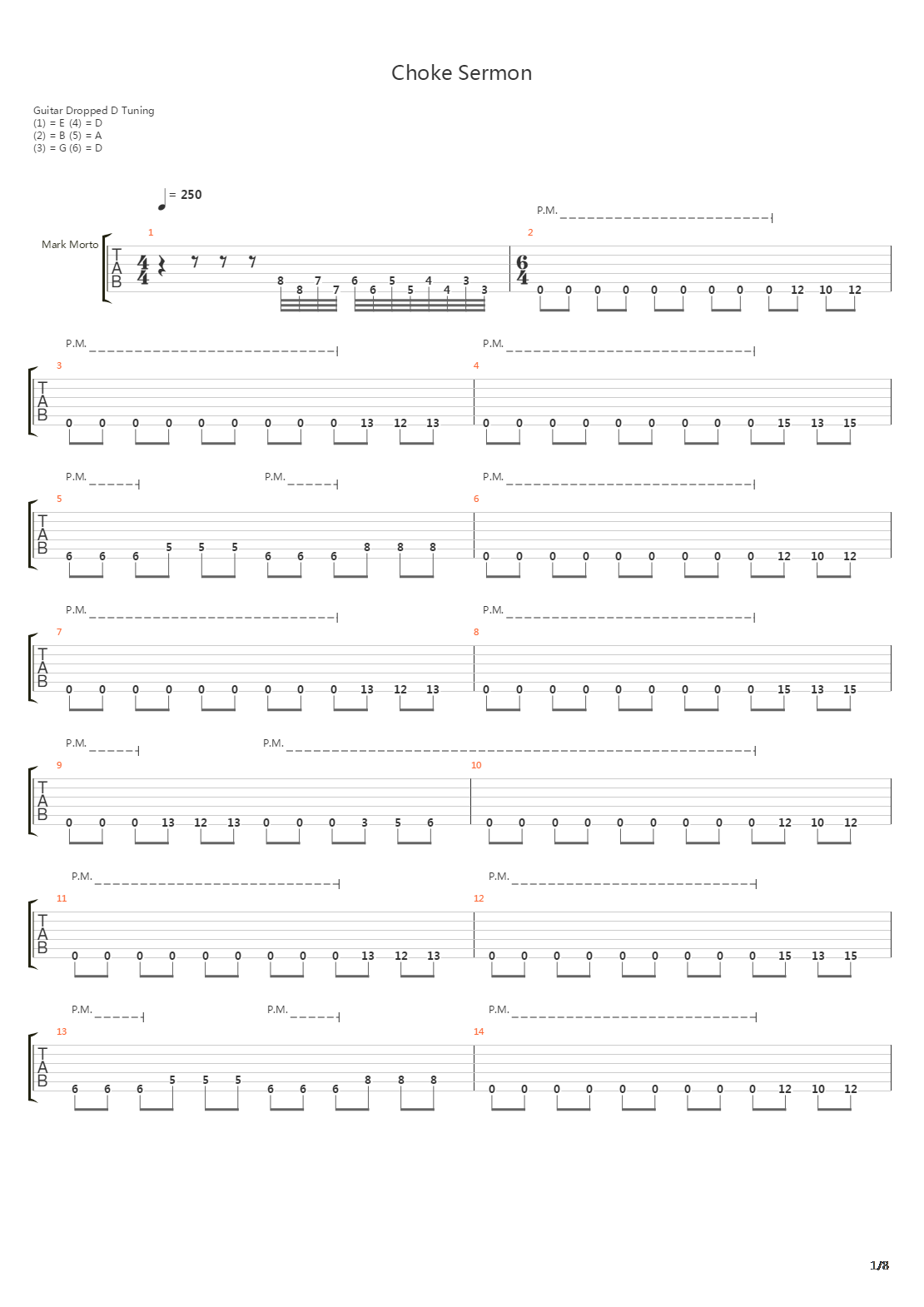 Choke Sermon吉他谱