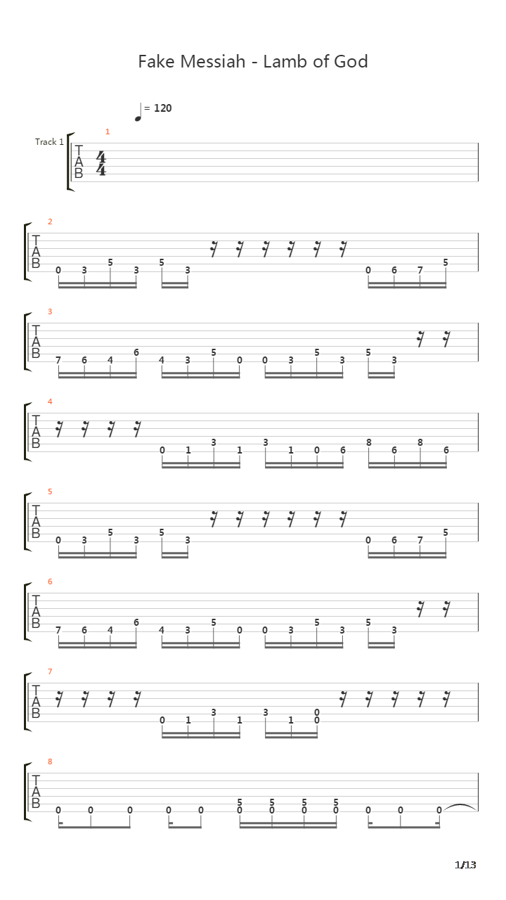 Fake Messiah吉他谱