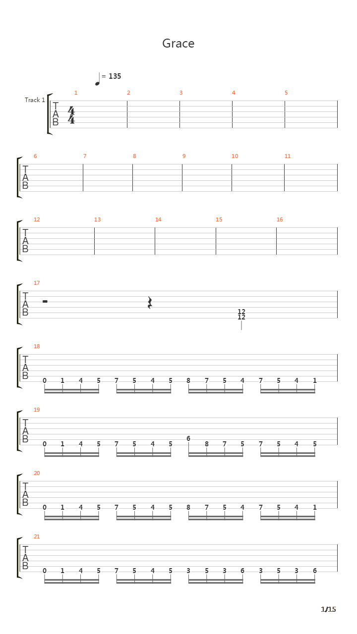 Grace吉他谱