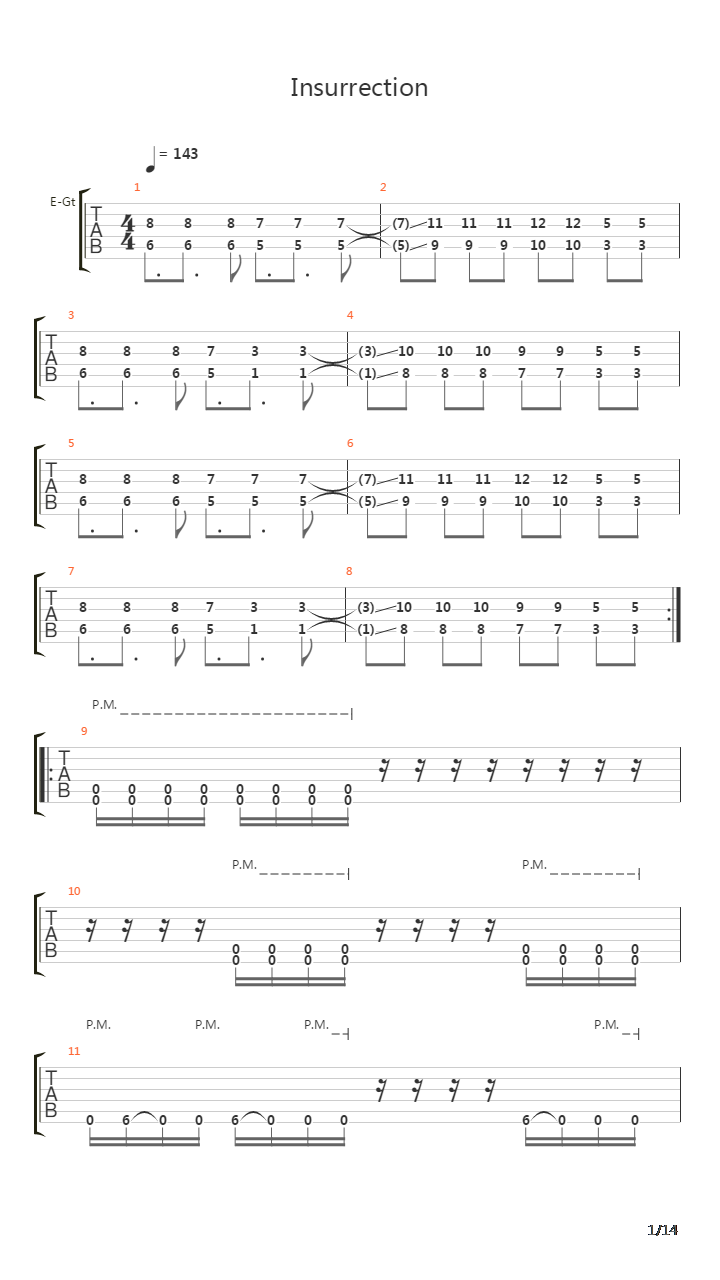 Insurrection吉他谱